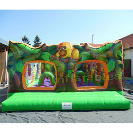 Animals Playground Jungle Commercial Bouncy Castles Durable 0.55mm PVC Tarpaulin Material