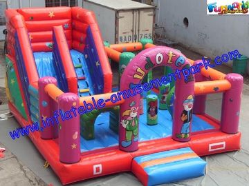 Cute Commercial Inflatable Bouncy Slide Castle CE / EN14960 For Children