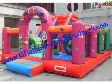 Cute Commercial Inflatable Bouncy Slide Castle CE / EN14960 For Children