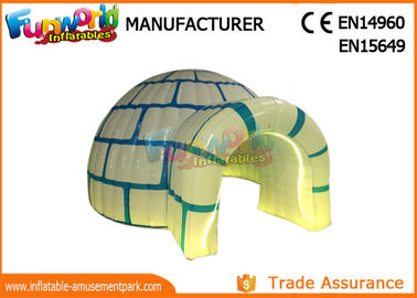 PVC Coated Nylon Blow Up Dome Tent Marquee / Inflatable Igloo With LED Lighting