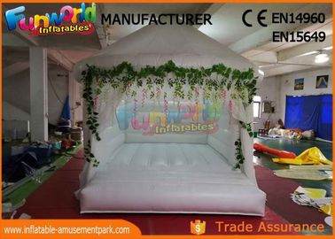 White Jumper Inflatable Wedding Bouncy Castle With 1 Year Warranty