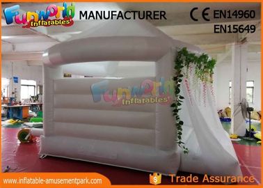 White Jumper Inflatable Wedding Bouncy Castle With 1 Year Warranty