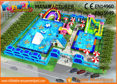 Digital Printing Inflatable Water Parks For Children EN15649 EN71 SGS