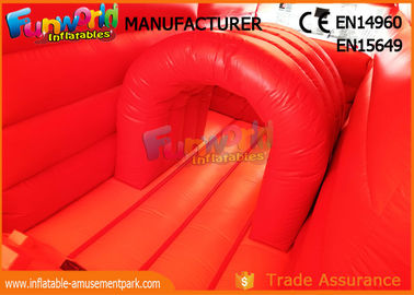 Fun Truck Bounce House Inflatables Obstacle Course Red Fire Retardant