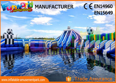 Funworld Large Inflatable Water Slide With Swimming Pool Pvc Tarpaulin