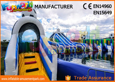 Funworld Large Inflatable Water Slide With Swimming Pool Pvc Tarpaulin