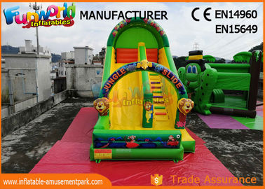 Printed Inflatable Jungle Slide / Commercial Inflatable Bounce House