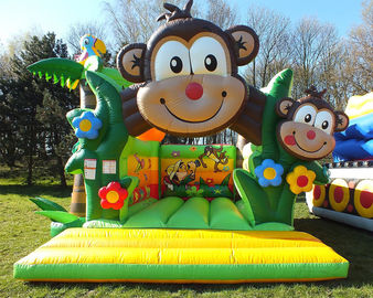 Tropical Safari Theme Kids Commercial Monkey Bouncy Castle Chateaux Gonflables