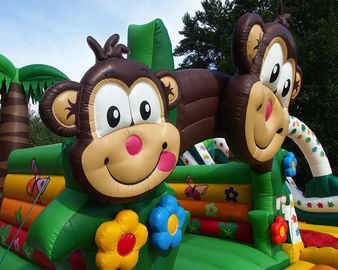 Tropical Safari Theme Kids Commercial Monkey Bouncy Castle Chateaux Gonflables