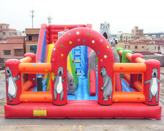 Bear Inflatable Theme Park Bounce House Gonflables Jumping Castle Digitial Printing