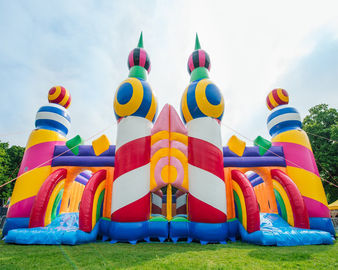 Multi Color Inflatable Amusement Park For Festival Activity / Public