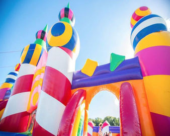 Multi Color Inflatable Amusement Park For Festival Activity / Public