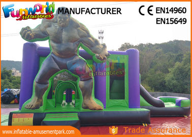 18oz Vinyl Blow Up Hulk Bouncy House / Inflatable Castle Fire Retardant