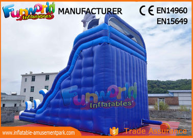 Fire Retardant Outdoor Inflatable Water Slides / Double Lane Slip And Slide