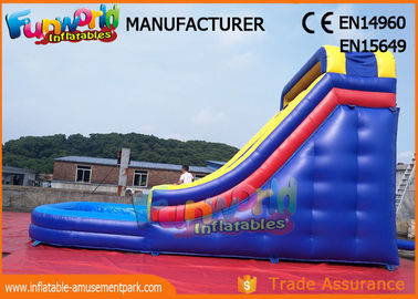 SGS TUV Outdoor Inflatable Water Slide For Lake /  Pool Customized Logo