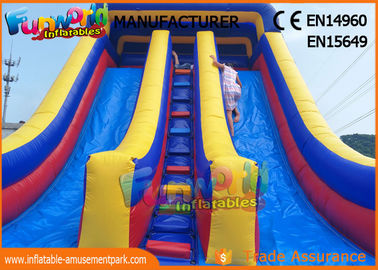 SGS TUV Outdoor Inflatable Water Slide For Lake /  Pool Customized Logo