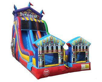 Carnival Double Lanes Inflatable Water Slide Digital Printing Multi Color