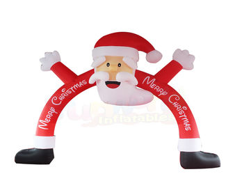 Santa Claus Outdoor Inflatable Christmas Decorations  / Blow Up Christmas Arch