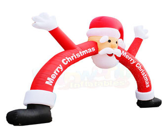 Santa Claus Outdoor Inflatable Christmas Decorations  / Blow Up Christmas Arch