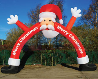 Santa Claus Outdoor Inflatable Christmas Decorations  / Blow Up Christmas Arch