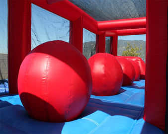 Outdoor Party Game Wipeout Inflatable Obstacle Course Big Balls Combo Bouncer