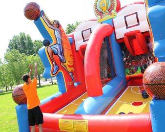 Shooting Stars Basketball Inflatable Target Bounce House Interactive Sports Structure