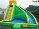 Green Waterproof Outdoor Inflatable Water Slides , Inflatable Water Slide Pool For Adults and Childrens