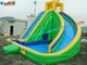 Green Waterproof Outdoor Inflatable Water Slides , Inflatable Water Slide Pool For Adults and Childrens
