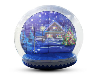 Party Events Inflatable Christmas Decorations Air Snow Globe For Advertising