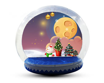 Party Events Inflatable Christmas Decorations Air Snow Globe For Advertising