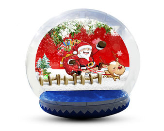 Party Events Inflatable Christmas Decorations Air Snow Globe For Advertising