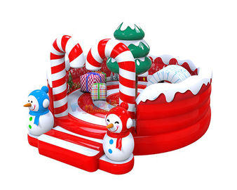 Round Christmas Inflatable Play Park Candy House Moon Bounce Playground