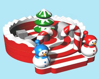 Round Christmas Inflatable Play Park Candy House Moon Bounce Playground