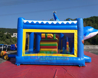 EN14960 Inflatable Bouncer Slide Combo With Hand Pringting Customized Size