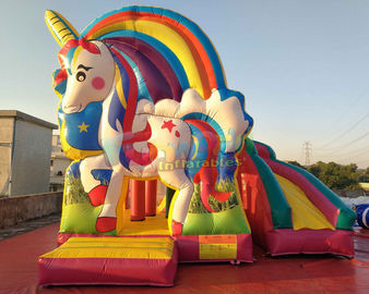 Kids Unicorn Jumping Castle With Cartoon Character Themes / Baby Bouncer Jumper