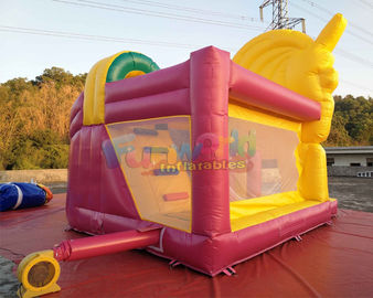 Kids Unicorn Jumping Castle With Cartoon Character Themes / Baby Bouncer Jumper