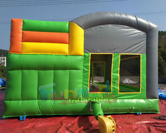 SGS TUV Inflatable Bouncer Slide / Blow Up Trampoline With Slide Jumping Bouncer