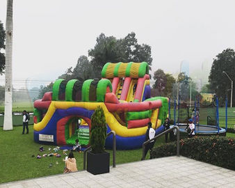 Multi Adult Jumping Inflatable Amusement Park Bouncy Castle Slide