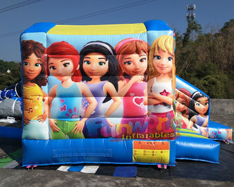 Lego  Inflatable Bouncy Castle With Slide For Girls Silk Printing