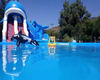 Ocean Theme Inflatable Combo Bounce House Attraction Slide Pool Water Games