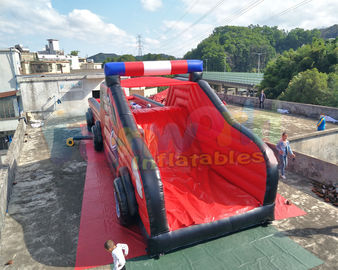 Digital Printing Police Car Inflatable Obstacle Course For Advertisement