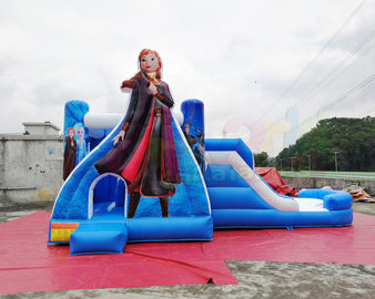 School Frozen Anna Bounce House / Commercial Inflatable Combo Bouncy Castle Slide