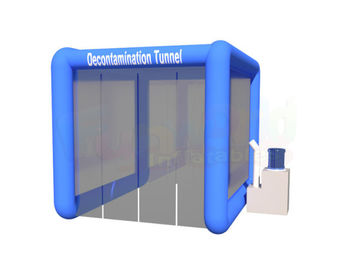 Blue Color Inflatable Party Tent Decontamination Tunnel Digitial Printing