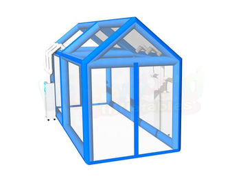 Blue Color Inflatable Party Tent Decontamination Tunnel Digitial Printing