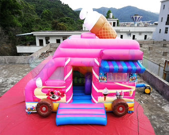 Ice Cream Truck Commercial Bounce House 0.55mm PVC Inflatable Bouncer