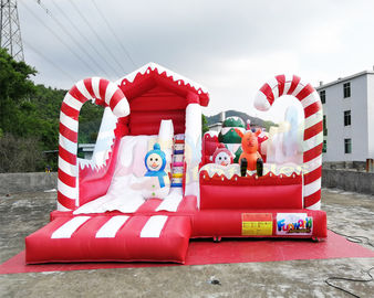 Winter Theme Inflatable Bounce House Slide Snowman Combo Jumpers ROHS EN71