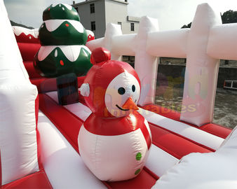 Winter Theme Inflatable Bounce House Slide Snowman Combo Jumpers ROHS EN71