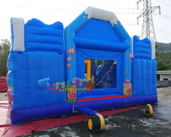 Water - Proof  Tarpaulin EN71 Inflatable Bouncer Slide