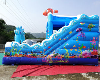 Water - Proof  Tarpaulin EN71 Inflatable Bouncer Slide