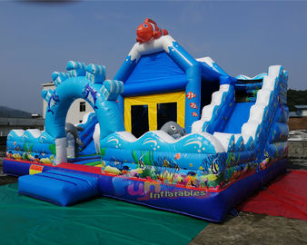 Water - Proof  Tarpaulin EN71 Inflatable Bouncer Slide